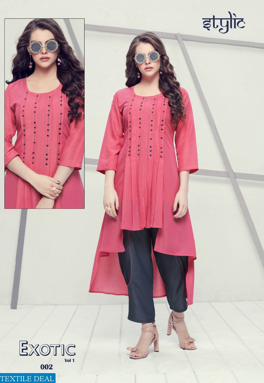 STYLIC EXOTIC VOL 1 KURTI WITH PALAZZO SET ETHNIC LADIES COLLECTION