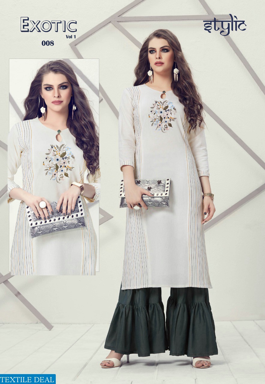 STYLIC EXOTIC VOL 1 KURTI WITH PALAZZO SET ETHNIC LADIES COLLECTION