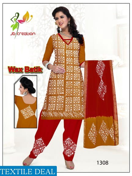 JB print Wax Batik Wholesale Bandhani Dress Material