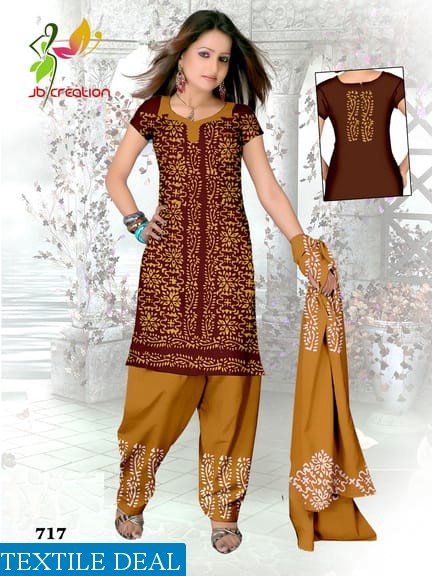 JB print Wax Batik Wholesale Bandhani Dress Material