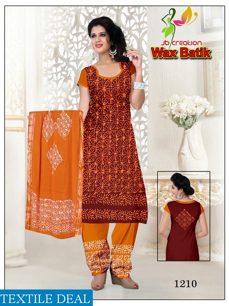 JB print Wax Batik Wholesale Bandhani Dress Material