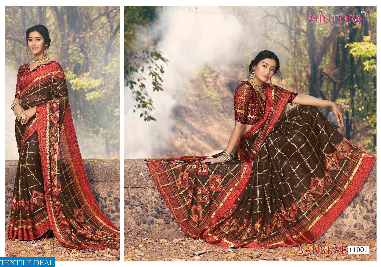 Mintorsi Sanskar Dealer Bandhani Sarees Blouse