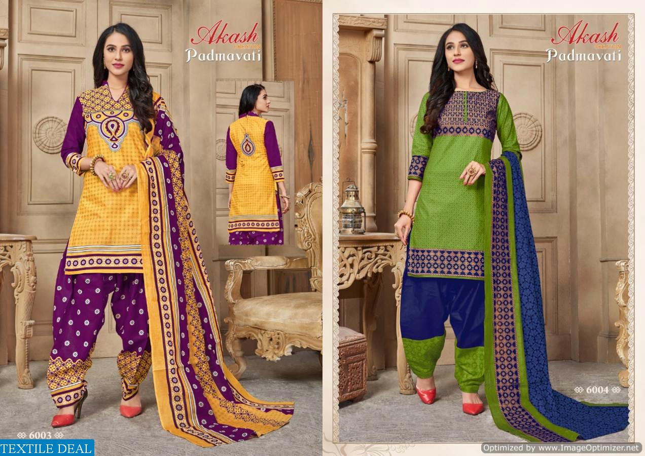 akash padmavati vol-6 Wholesale printed dress material