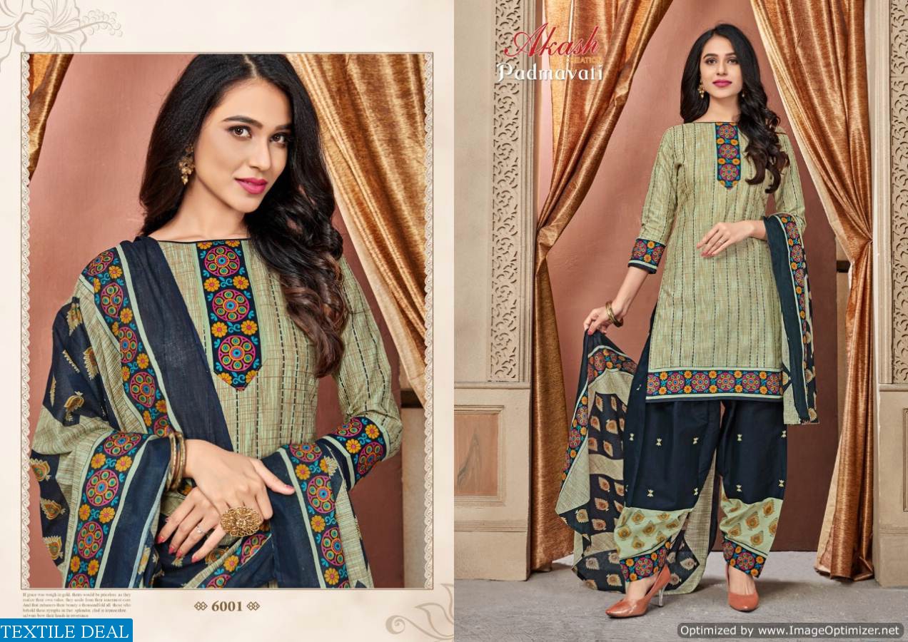 akash padmavati vol-6 Wholesale printed dress material