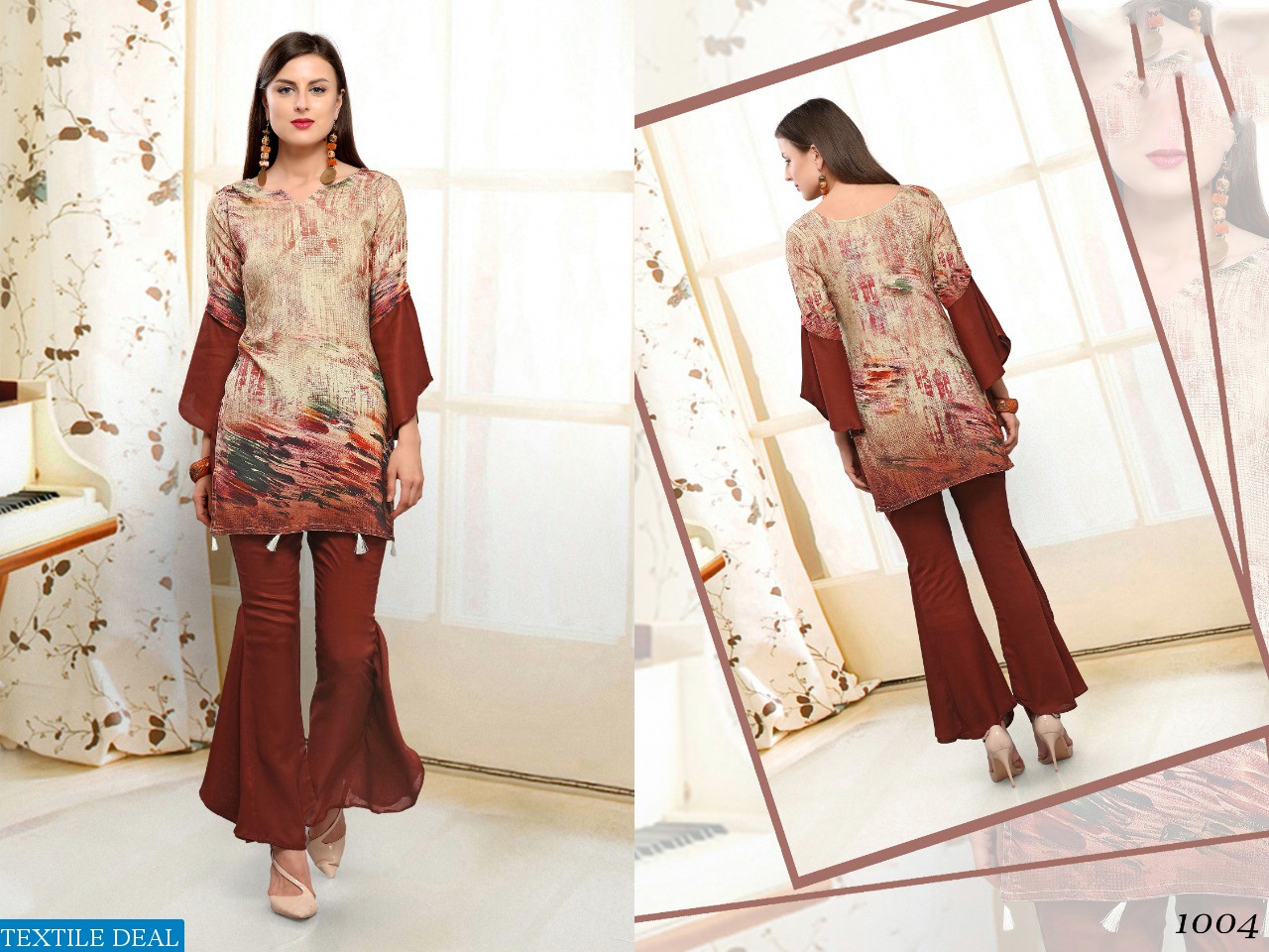 Aasvaa Divas vol-1 Wholesaler Ready Made Top And Bottom