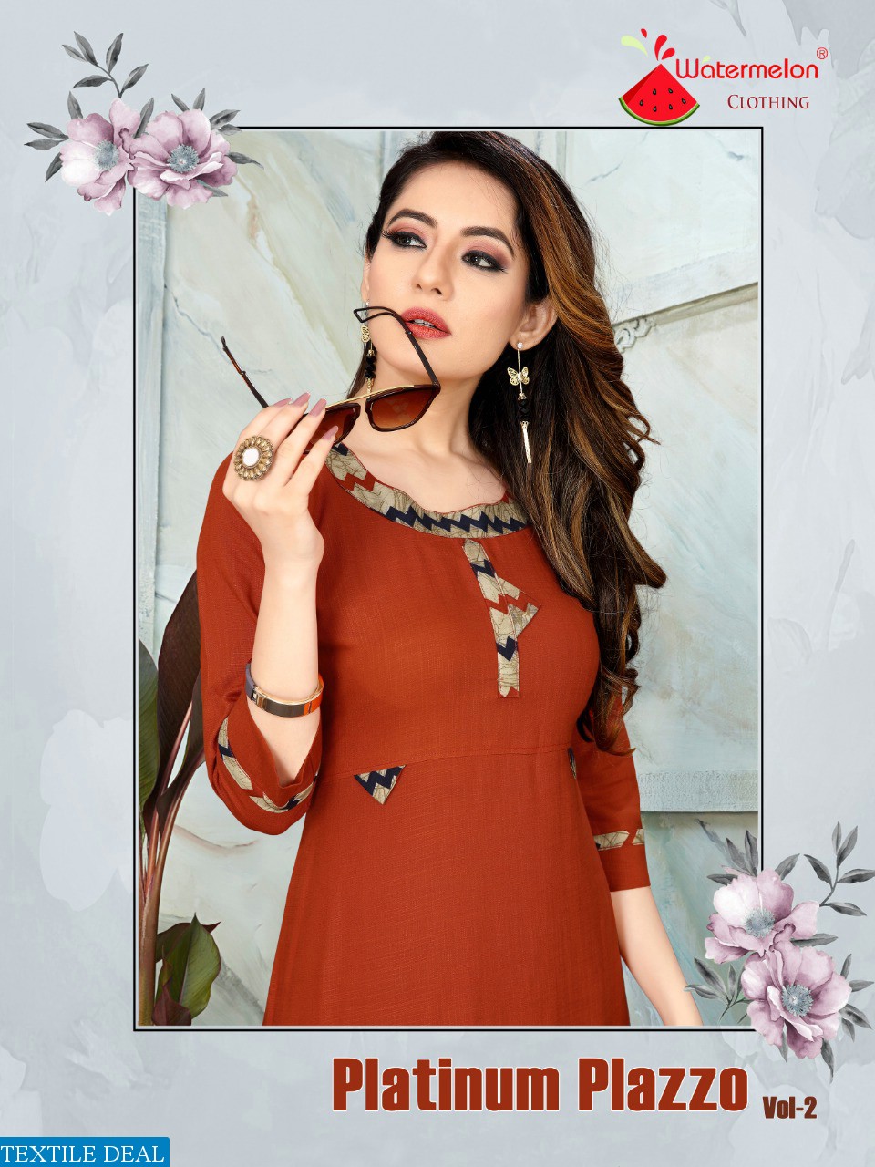 Watermelon Platinum plazzo vol-2 Ready Made Kurti With Plazzo Dealer