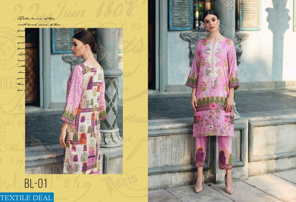 Charizma Belle two piece Embroidered shirt With Embroidered Trouser