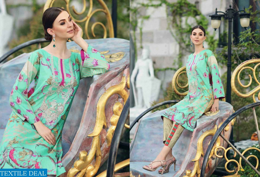 Charizma Belle two piece Embroidered shirt With Embroidered Trouser