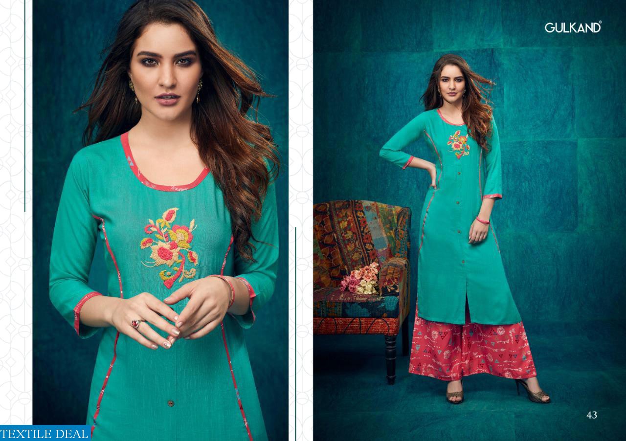 Gulkand Kitaab vol-2 Dealer Kurti With Free Size Plazzo