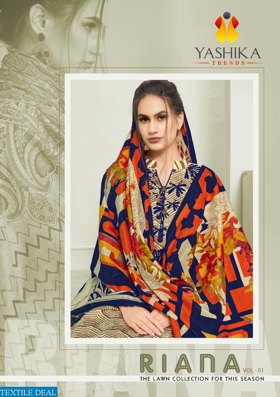 YASHIKA TRENDZ RIANA VOL 1 PURE LAWN PRINTED LADIES SUITS