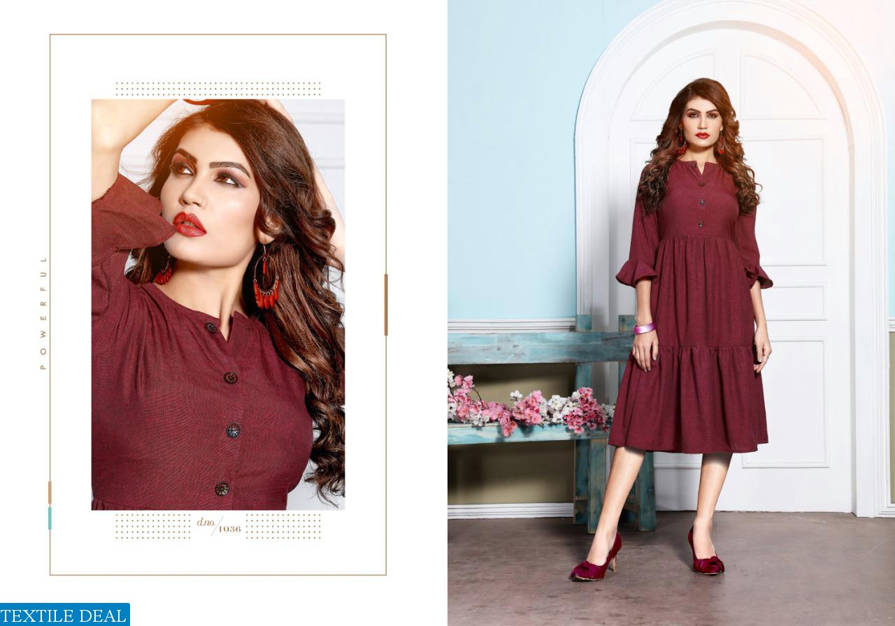 Rani Trendz Top Model vol-5 Ready Made Cotton Slub Kurtis