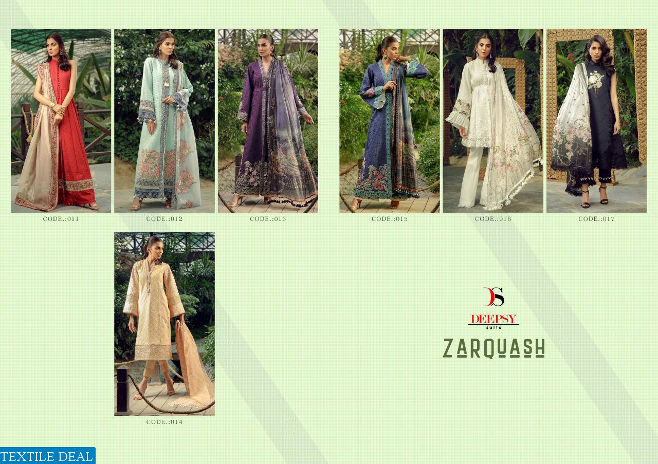 DEEPSY SUITS LAUNCH ZARQUASH COTTON PAKISTANI SUITS TRADER