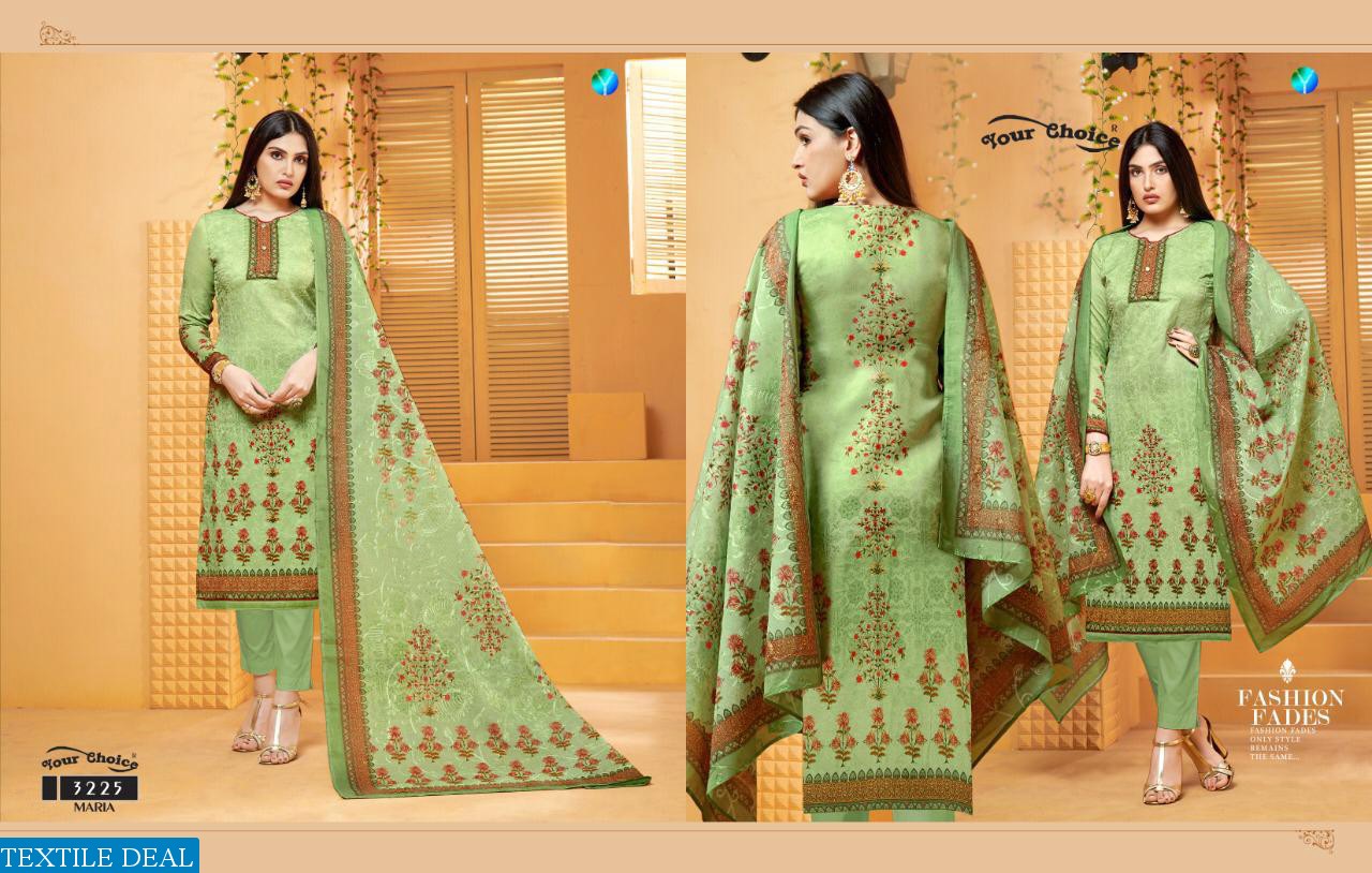 YOUR CHOICE MARIA SILK COTTON PRINTED SALWAR SUIT DEALER