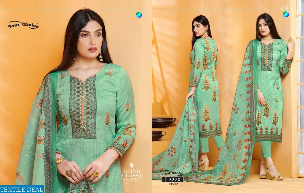 YOUR CHOICE MARIA SILK COTTON PRINTED SALWAR SUIT DEALER