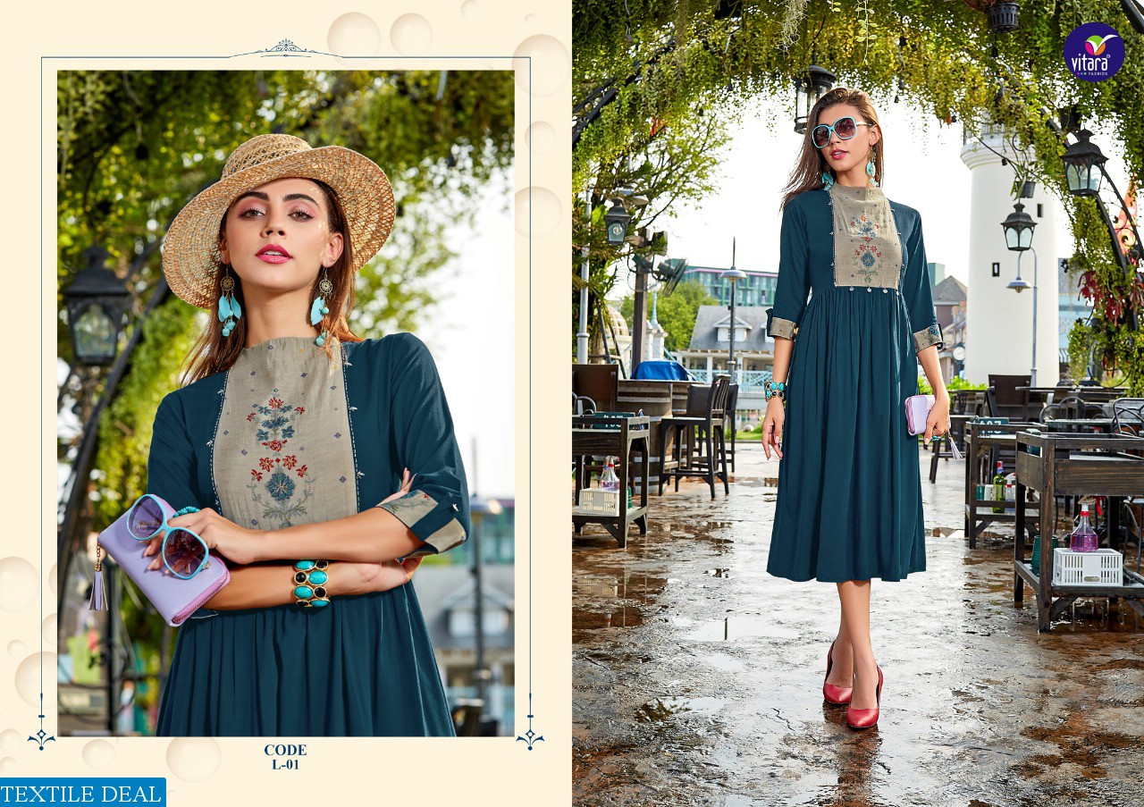 Vitara Liften Readymade Reyon Tunics And Tops