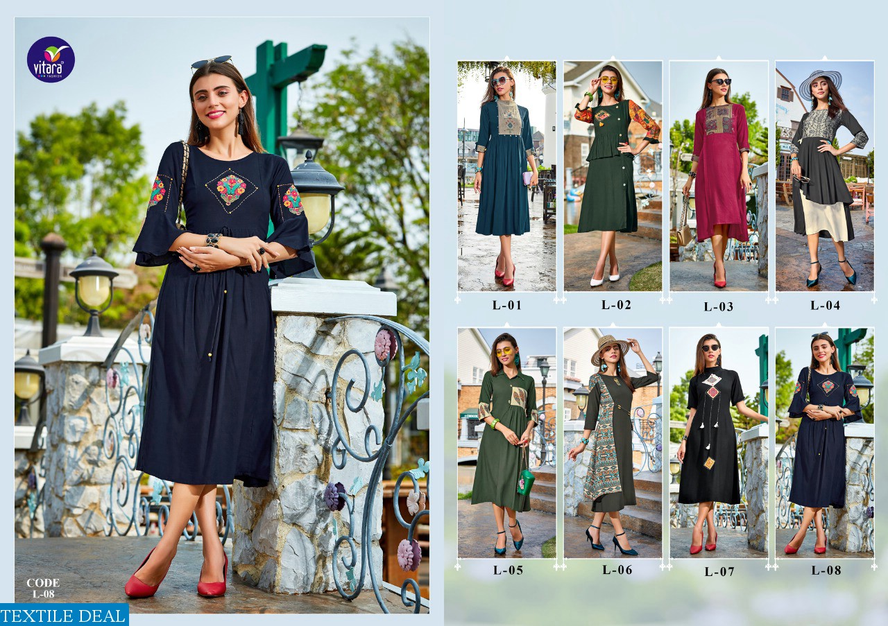 Vitara Liften Readymade Reyon Tunics And Tops