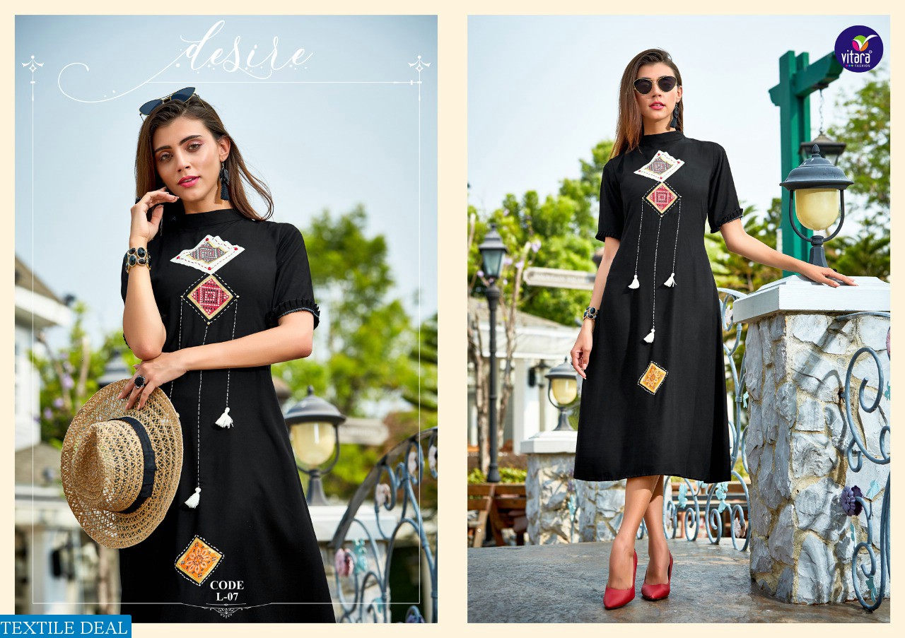 Vitara Liften Readymade Reyon Tunics And Tops