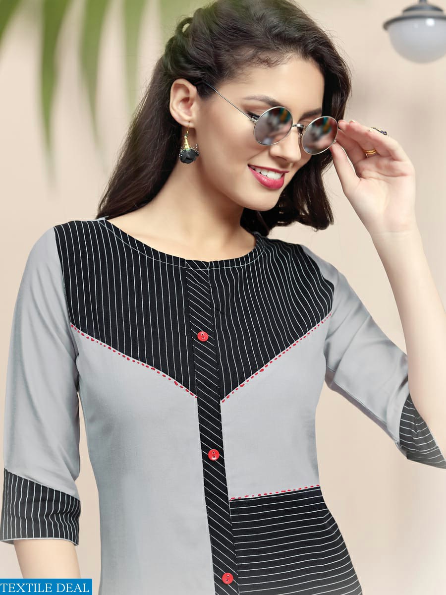 KANIKA LAUNCH RICH LOOK VOL 7 REYON PRINTED KURTI DEALER IN SURAT