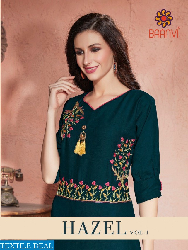 BAANVI LAUNCH HAZEL RAYON EXCLUSIVE DESIGNER KURTI SHOPPING