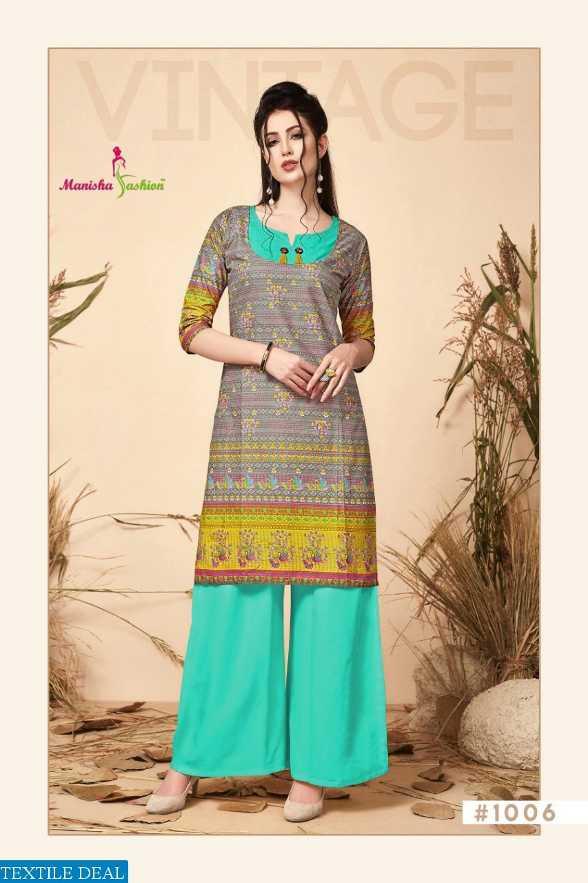 MANISHA FASHION MELANIA VOL 1 LAWN COTTON KURTI COLLECTION SELLER