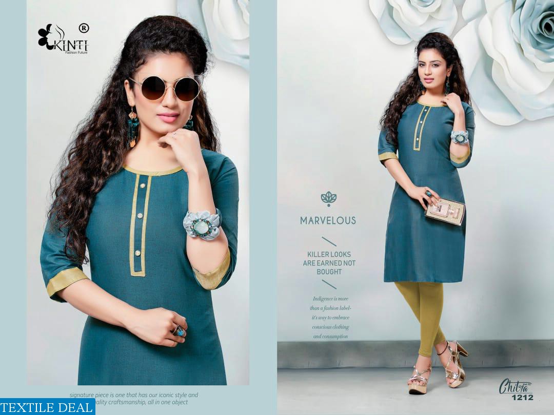 kinti Chitra Vol-12 Wholesaler Tunics And Tops