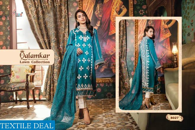 SHREE FABS PRESENT QALAMKAR LAWN COLLECTION SUIT DEALER IN SURAT