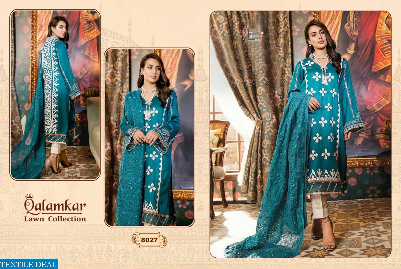 SHREE FABS PRESENT QALAMKAR LAWN COLLECTION SUIT DEALER IN SURAT