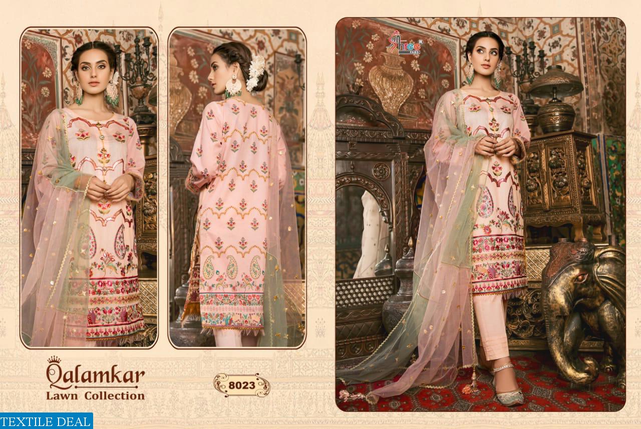 SHREE FABS PRESENT QALAMKAR LAWN COLLECTION SUIT DEALER IN SURAT