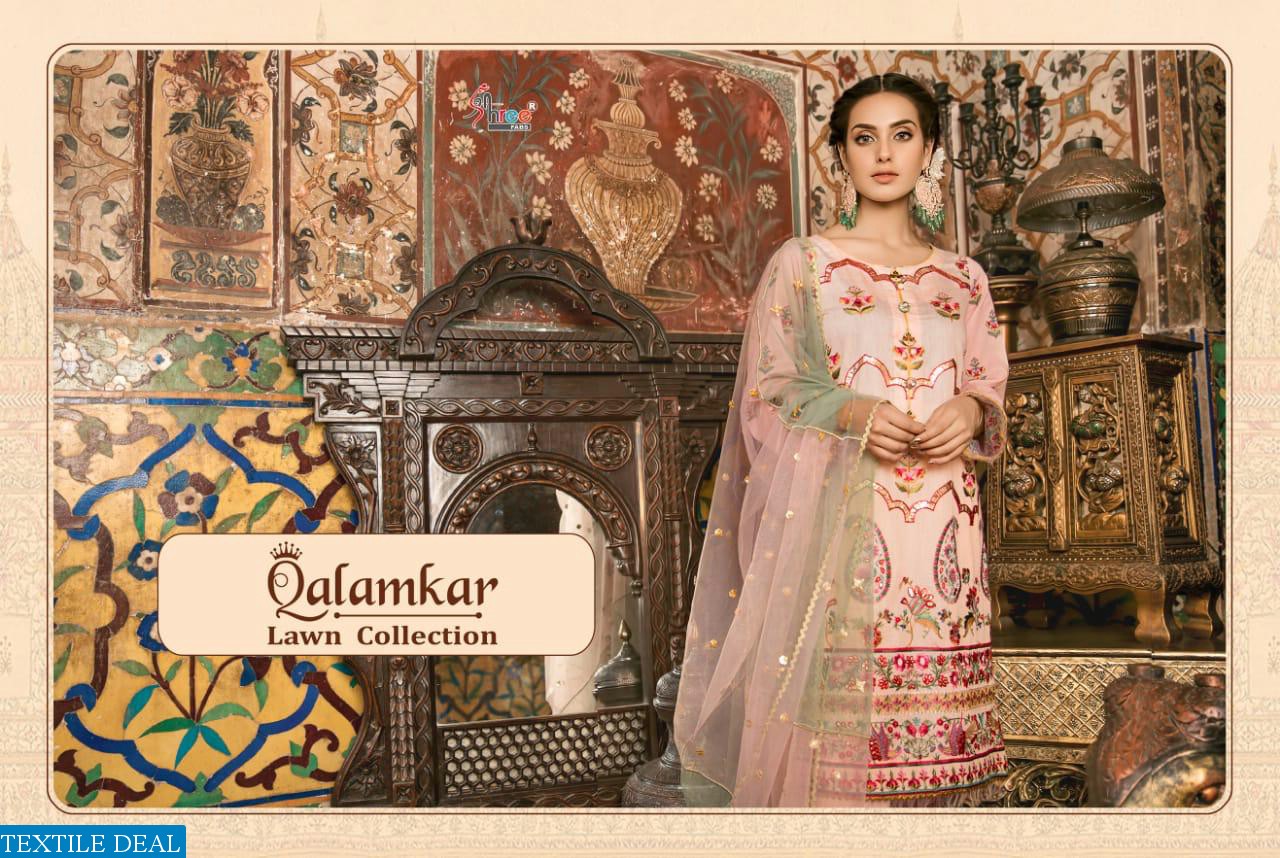 SHREE FABS PRESENT QALAMKAR LAWN COLLECTION SUIT DEALER IN SURAT