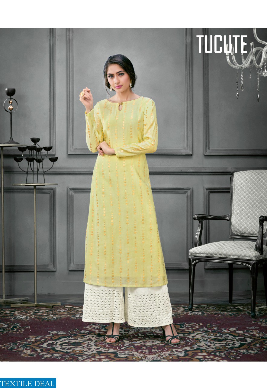 KARMA TRENDZ TUCUTE 450-457 SERIES SILK COTTON KURTI WITH PLAZZO TRADER