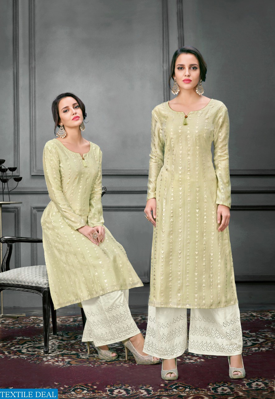 KARMA TRENDZ TUCUTE 450-457 SERIES SILK COTTON KURTI WITH PLAZZO TRADER