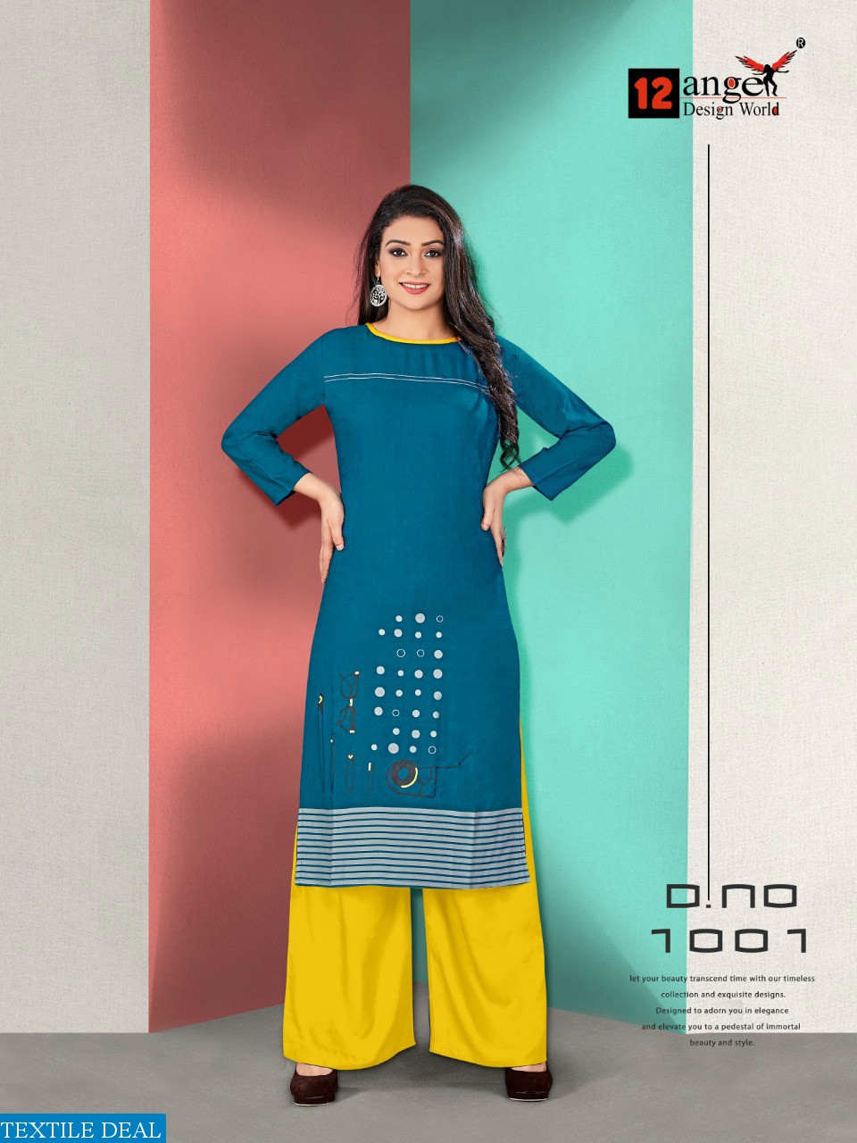 12 ANGEL LAUNCH FEMINA VOL 3 RAYON KURTI WITH PLAZZO COLLECTION