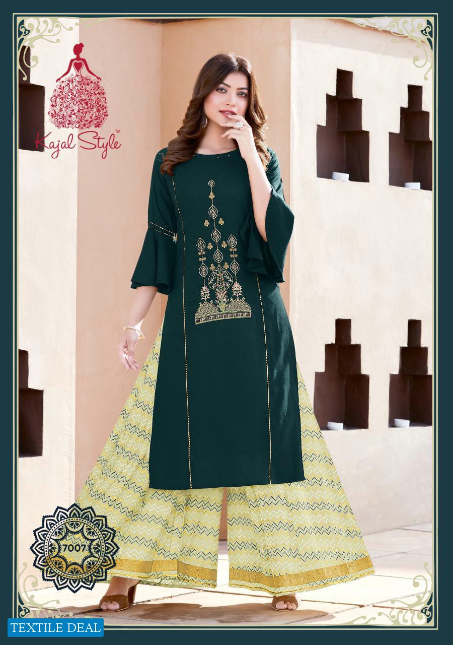 Kajal Fashion Label Vol-7 Wholesale Ready Made Kurti With Pant Skirt And Sharara