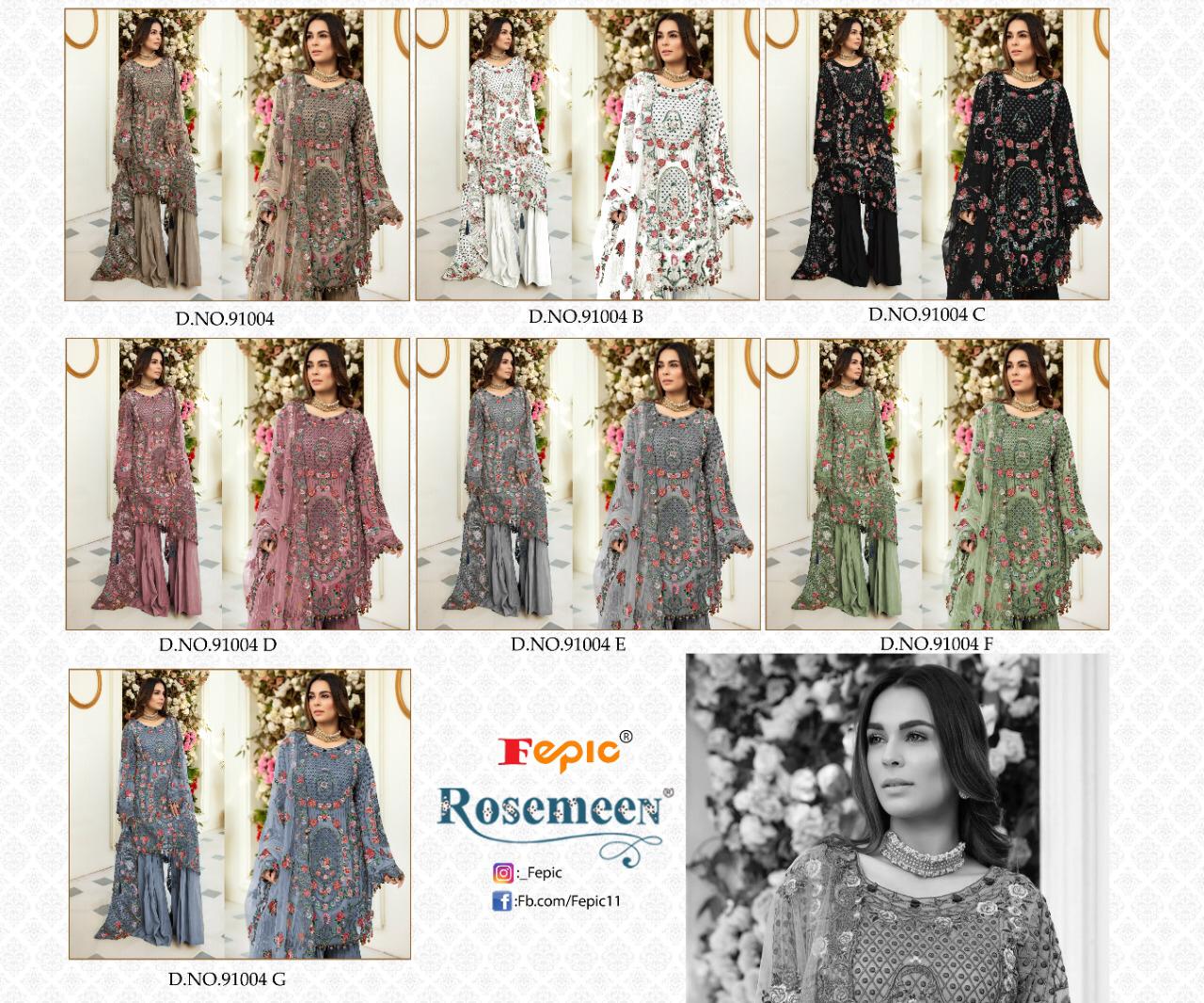 Fepic Rosemeen 91004 Colour Wholesale Pakistani Dress