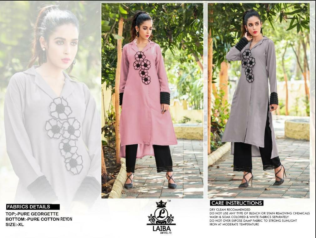 LIBA PRESENTS AM VOL-72 IMPORTED FLOWERS KURTI WITH CIGARETT PANT