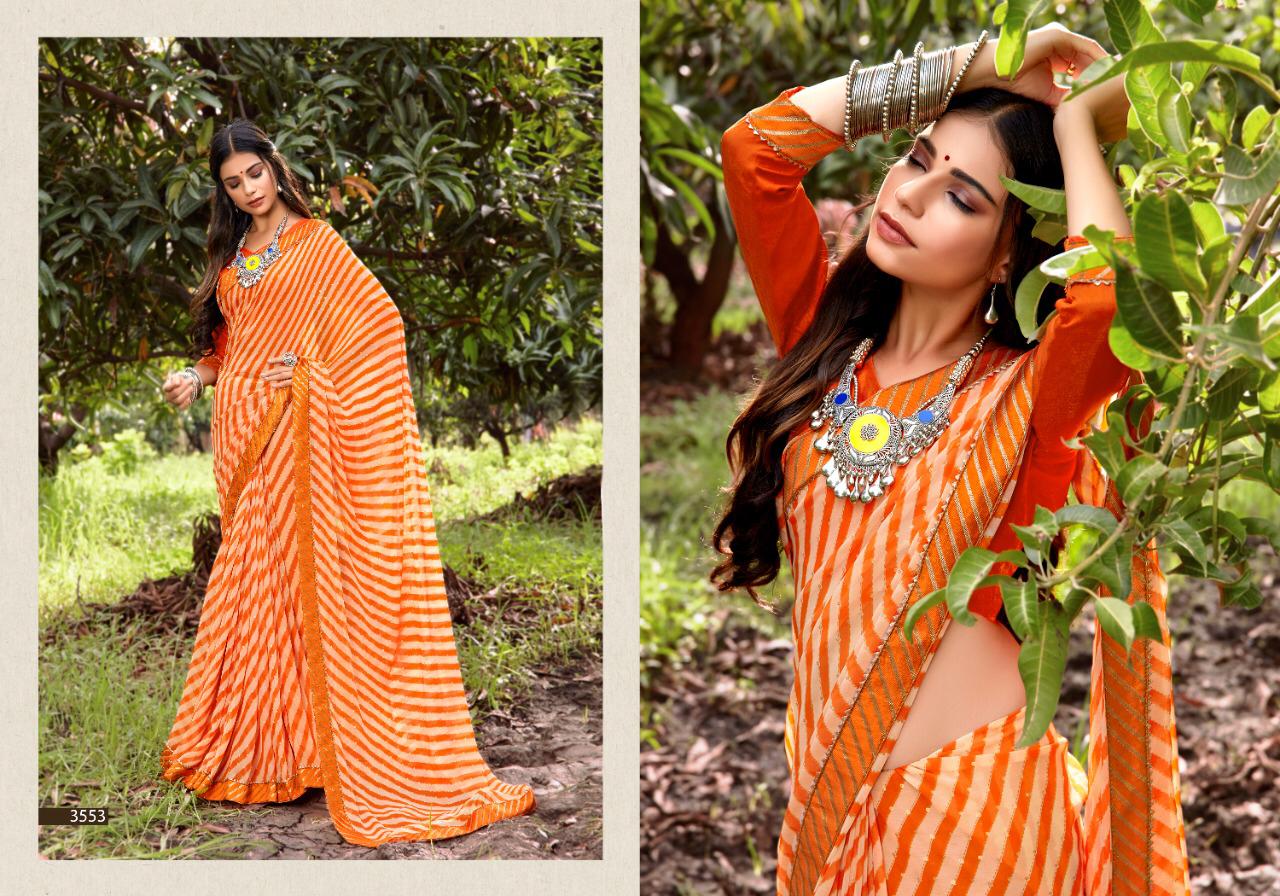 5D BANDHAN GEORGETTE WITH FOIL PRINT CASUAL WEAR  SAREE