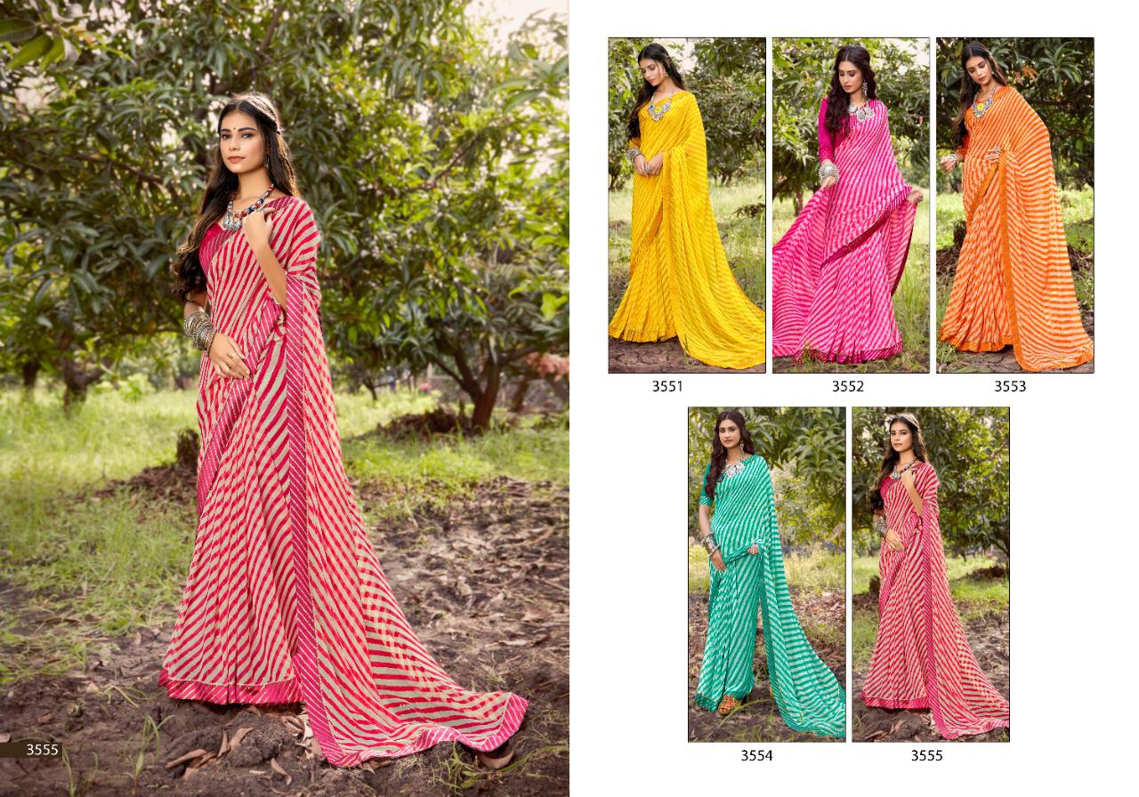 5D BANDHAN GEORGETTE WITH FOIL PRINT CASUAL WEAR  SAREE