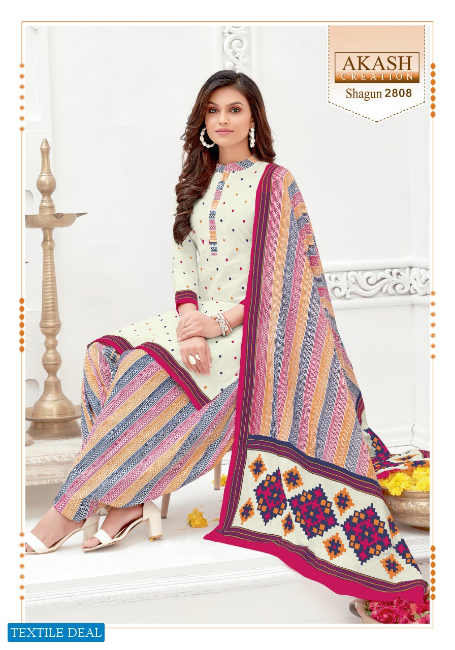 Akash Shagun Vol-28 Wholesale Cotton Printed Dress Material