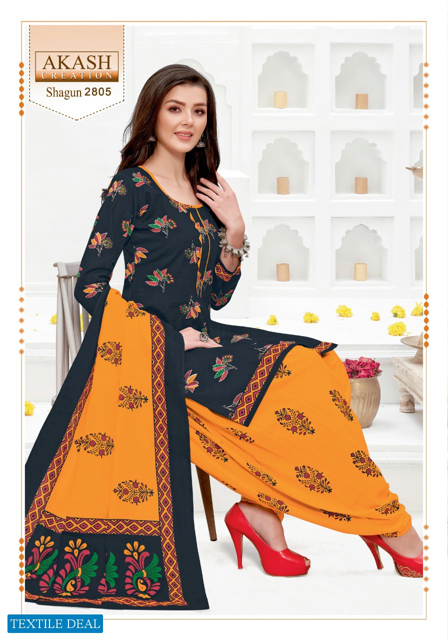 Akash Shagun Vol-28 Wholesale Cotton Printed Dress Material
