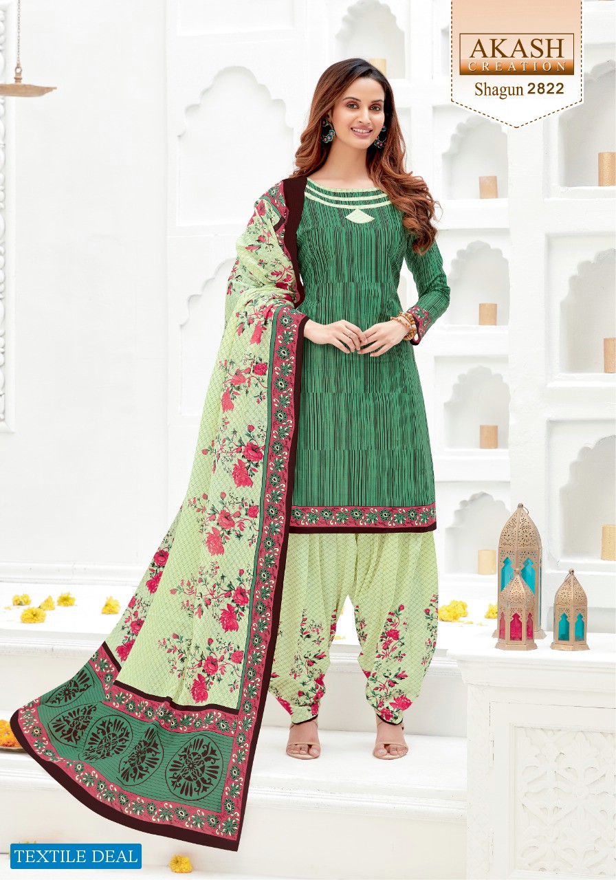 Akash Shagun Vol-28 Wholesale Cotton Printed Dress Material