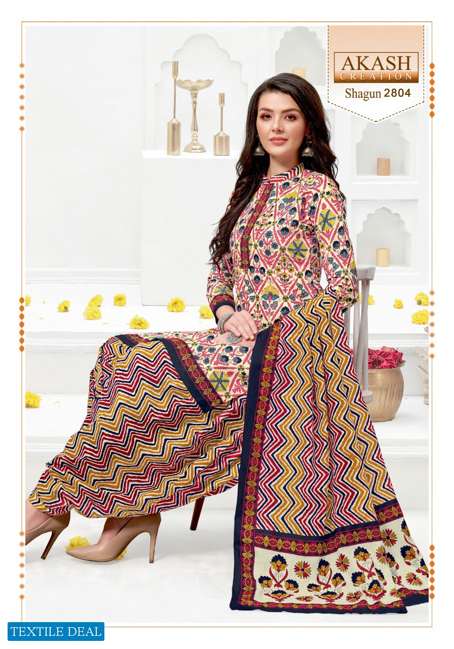 Akash Shagun Vol-28 Wholesale Cotton Printed Dress Material