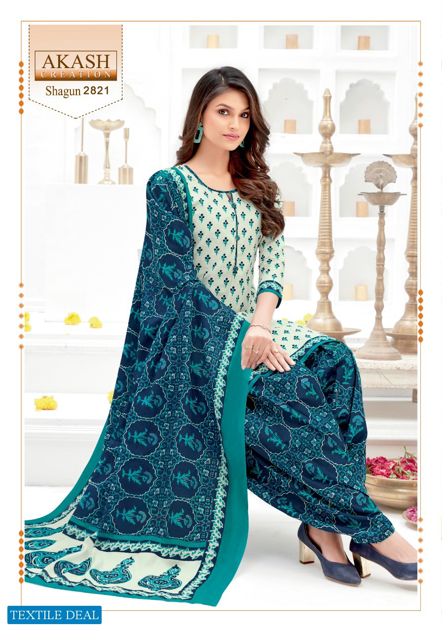 Akash Shagun Vol-28 Wholesale Cotton Printed Dress Material
