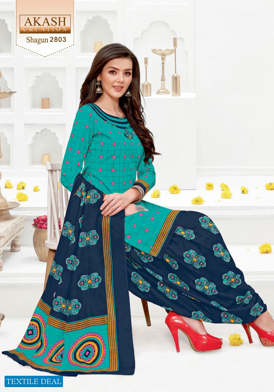 Akash Shagun Vol-28 Wholesale Cotton Printed Dress Material