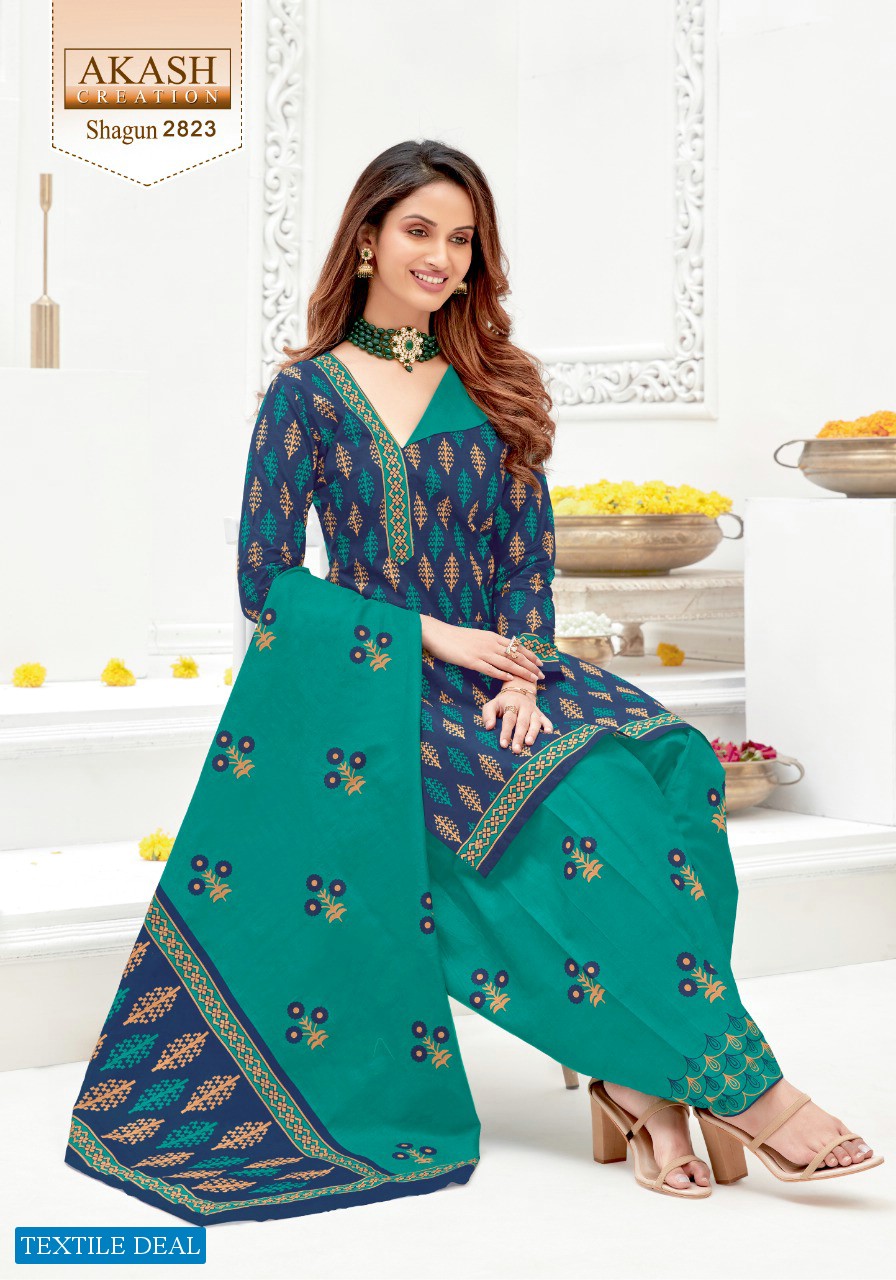 Akash Shagun Vol-28 Wholesale Cotton Printed Dress Material