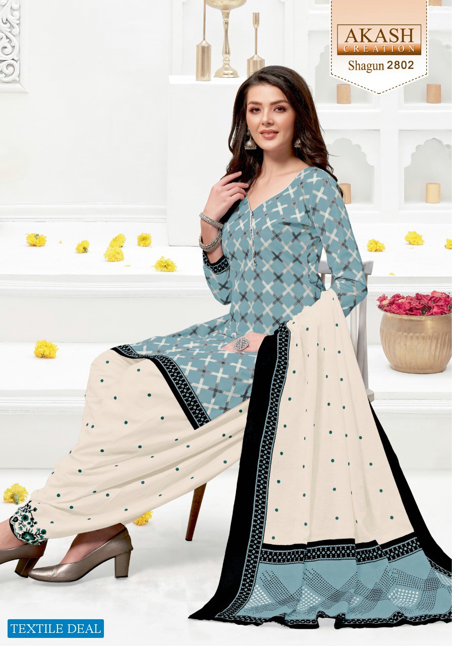 Akash Shagun Vol-28 Wholesale Cotton Printed Dress Material