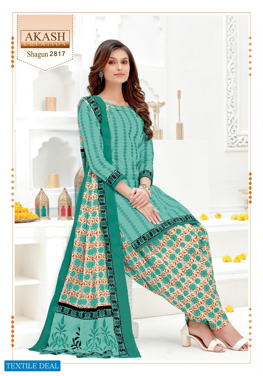 Akash Shagun Vol-28 Wholesale Cotton Printed Dress Material