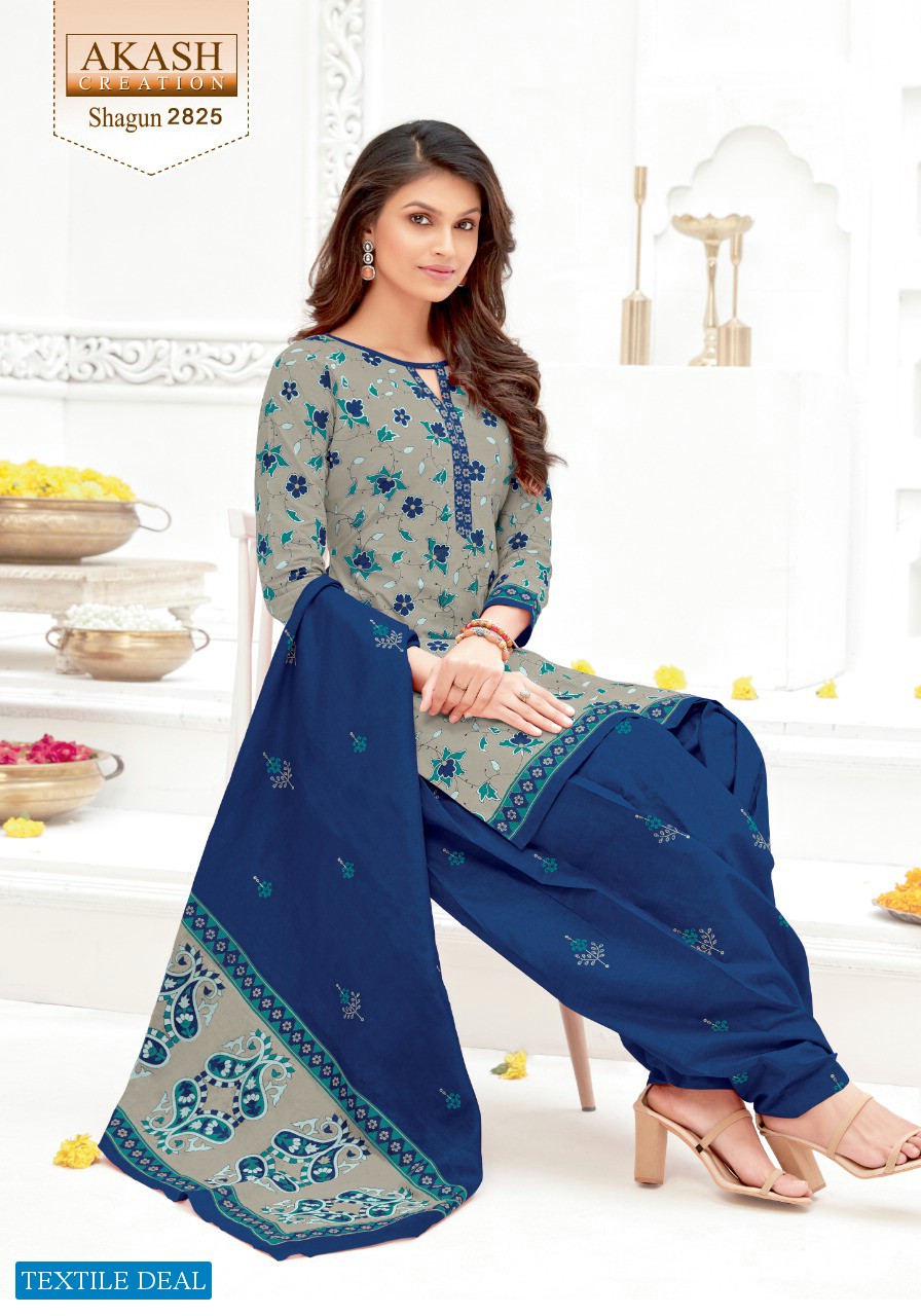 Akash Shagun Vol-28 Wholesale Cotton Printed Dress Material
