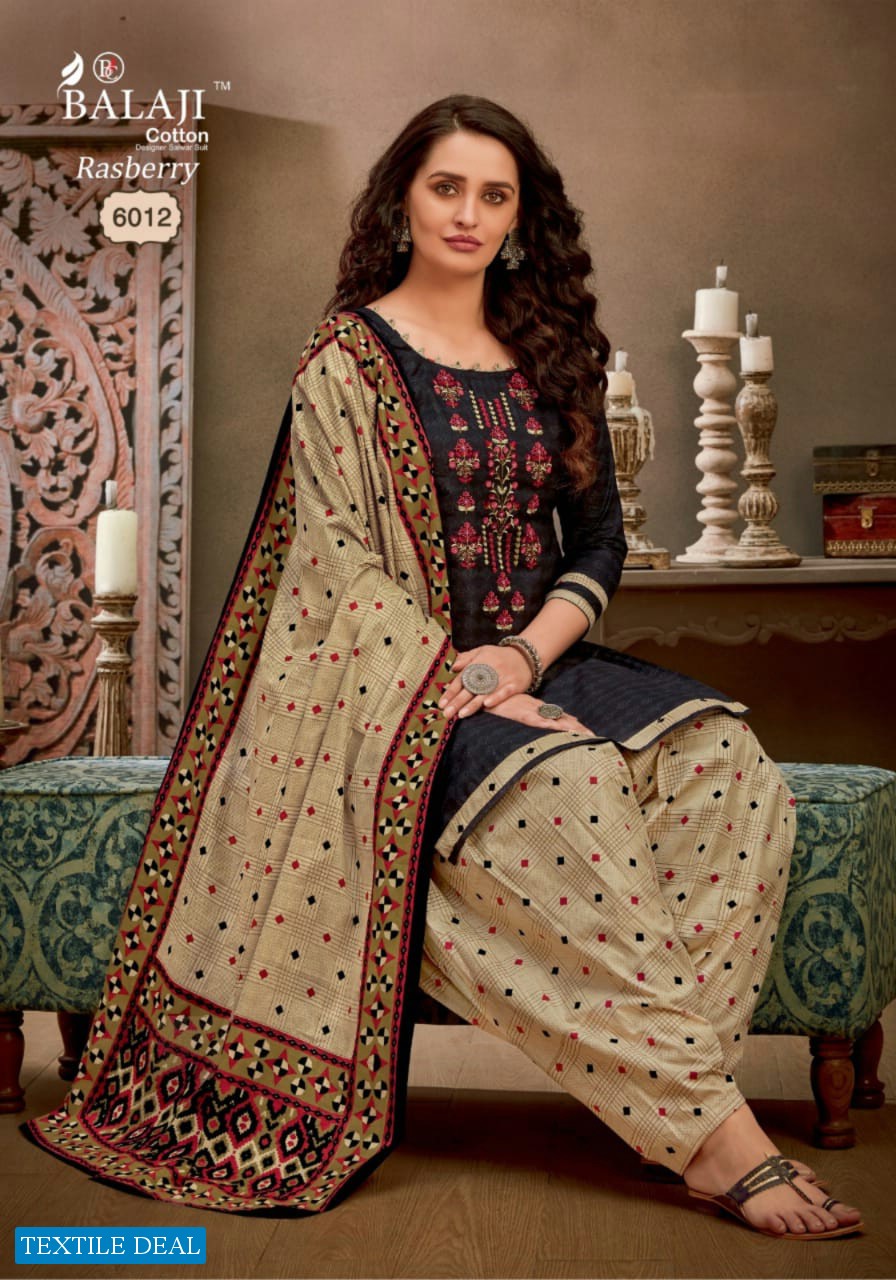 Balaji Rasberry Patiyala Vol-6  Wholesale Printed Dress Material
