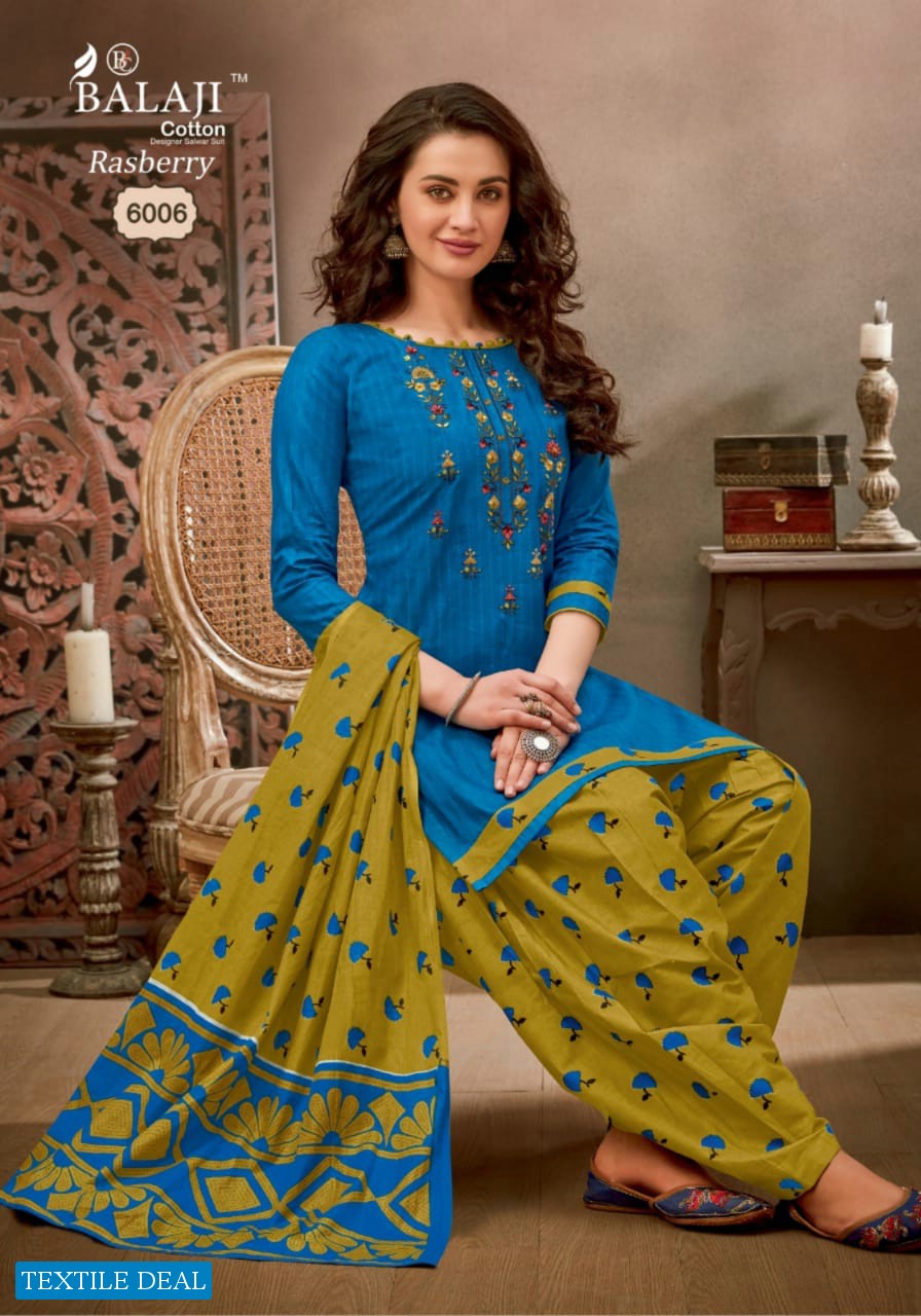 Balaji Rasberry Patiyala Vol-6  Wholesale Printed Dress Material