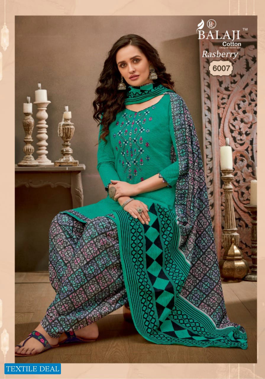 Balaji Rasberry Patiyala Vol-6  Wholesale Printed Dress Material